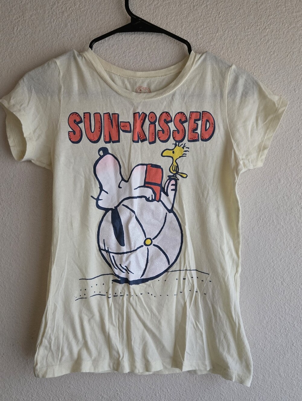 Sun-Kissed Snoopy Kids' T-Shirt - Yellow Cream Size XL
